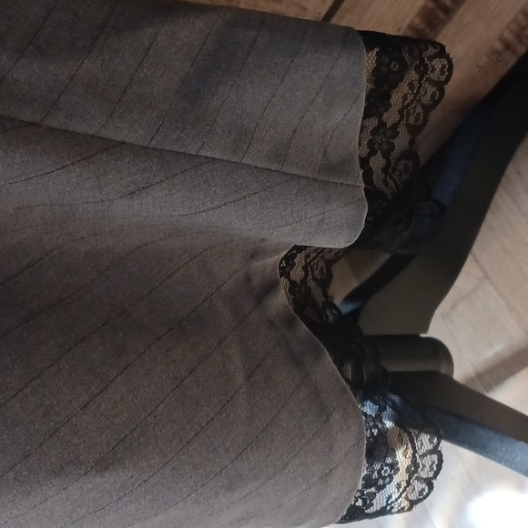 Vintage Y2K Necessary Objects Tank Dress M Surplice V-Neck Lace Hem Sleeveless - Picture 2 of 5